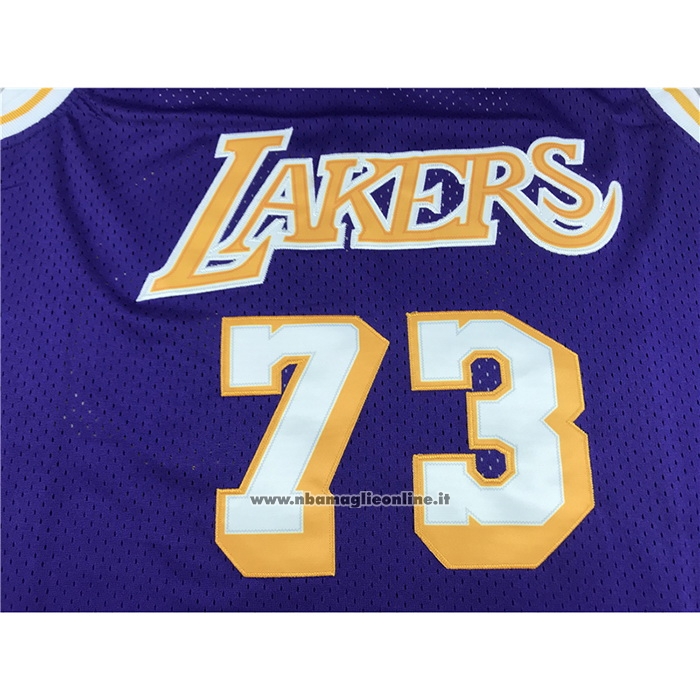 Maglia Los Angeles Lakers Dennis Rodman #73 Mitchell & Ness 1998-99 Viola